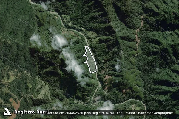 Imagem de satélite de SERRINHA DO ITAJAÍ - Gleba GLEBA B em Santa Terezinha - SC