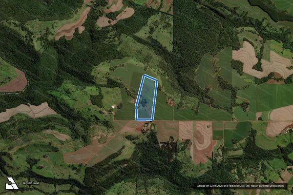 Imagem de satélite de LOTE N° 35-G, DA GLEBA N° 1- 1ª PARTE, DO IMÓVEL COLÔNIA TORMENTA - Parte 1 em Cascavel - PR