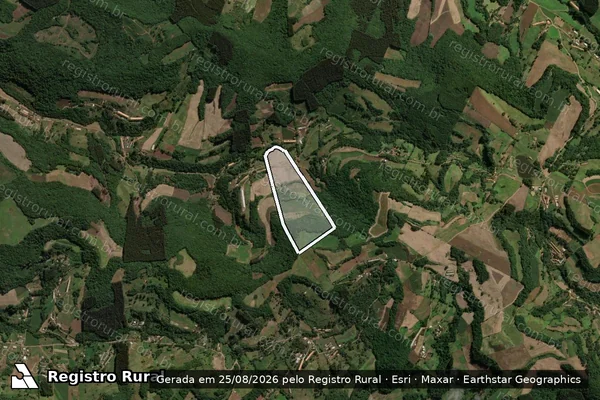Imagem de satélite de MATRÍCULA 33.350 - Parcela 1 em Presidente Castello Branco - SC