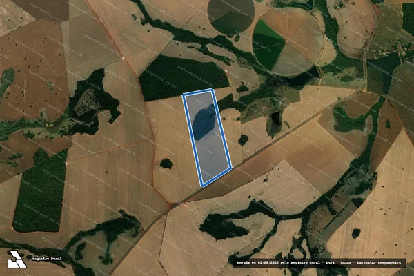 Imagem de satélite de FAZENDA RECANTO SONHADO - 001 em Palmeiras de Goiás - GO