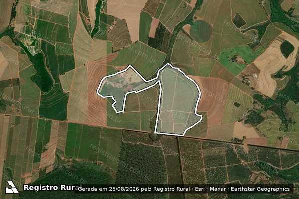 Imagem de satélite de FAZENDA NOSSA SENHORA APARECIDA - AREA REMANESCENTE em Matão - SP