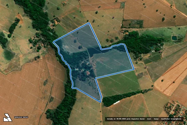 Imagem de satélite de FAZENDA OLHOS D AGUA - REMANESCENTE em Americano do Brasil - GO