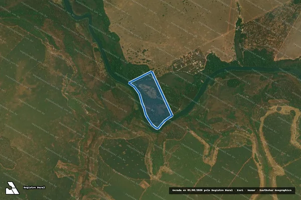 Imagem de satélite de Fazenda Santa Rita do Sucuriú - Parcela 1 em Inocência - MS