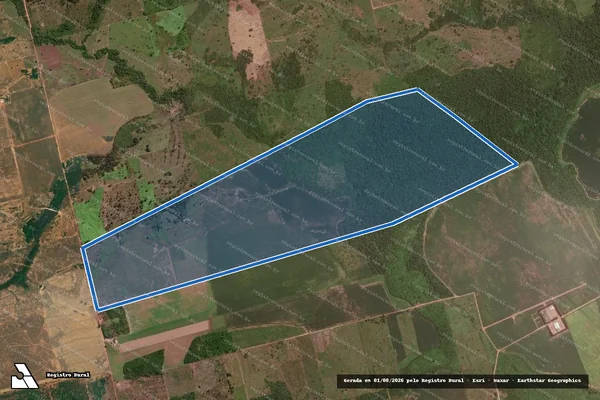 Imagem de satélite de FAZENDA HUMAITÁ I - 001 em Vila Rica - MT
