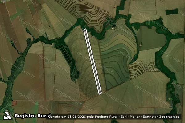 Imagem de satélite de Lote Rural 635-Remanescente, subdivisão do lote 635, e este desmembrado do lote 78, da Gleba 01, Colônia ?C?, Serra Maracajú - Lote Rural 635-Remanescente, subdivisão do lote 635, e este desmembrado do lote 78, da Gleba 01, Colônia ?C?, Serra Mara em Terra Roxa - PR