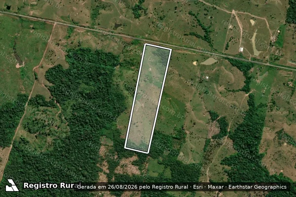 Imagem de satélite de PAD BOA ESPERANÇA-1, GLEBA 2 ? LOTE 180 ? COL BOA ESPERANÇA - Parte 2 em Sena Madureira - AC