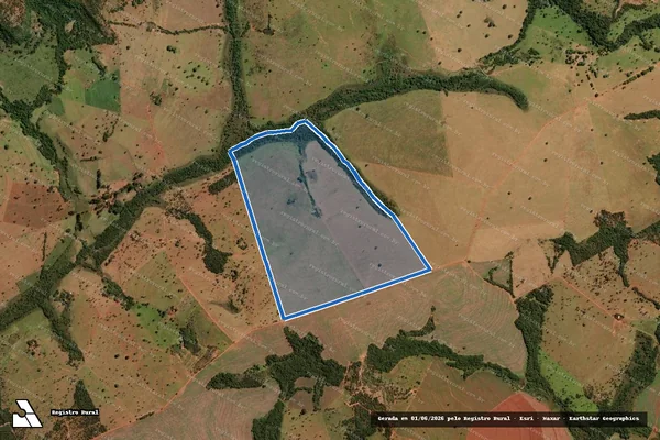 Imagem de satélite de Fazenda Campo Belo - Gleba Única em Prata - MG