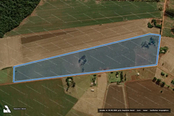 Imagem de satélite de Projeto de Assentamento Dorcelina Folador - LOTE 080 em Ponta Porã - MS