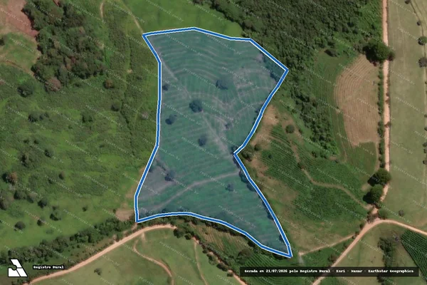 Imagem de satélite de Fazenda Mato Grosso - Gleba 05 em Cambuquira - MG