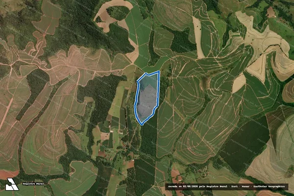 Imagem de satélite de Sitio Agropecuária Cabreúva - Gleba B em Brotas - SP