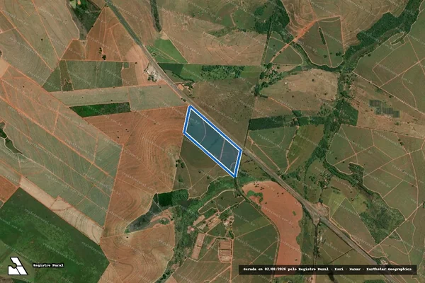Imagem de satélite de Estância Guiomar - Parcela 1 em Cafelândia - SP
