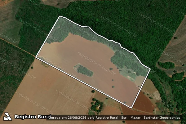 Imagem de satélite de FAZENDA CACHOEIRA - Gleba 01 em Goiatuba - GO