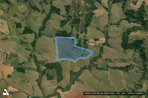 Imagem de satélite de Fazenda São Bento - Gleba A em Ocauçu - SP