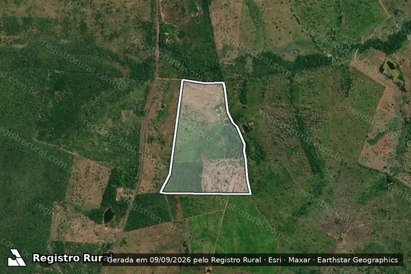 Imagem de satélite de FAZENDA SÃO BORGES - Parte 1 em São João do Araguaia - PA
