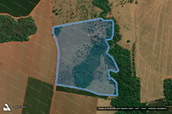 Imagem de satélite de FAZENDA CREOULOS E MONTE CARMELO - Parcela 1 em Monte Carmelo - MG