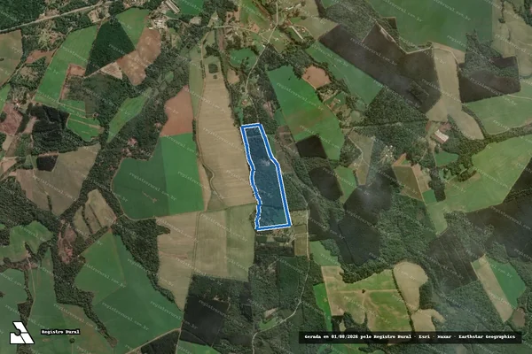 Imagem de satélite de FAZENDA SÃO JOÃO  - GELBA B em Três Barras - SC