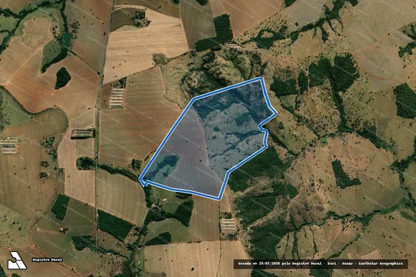 Imagem de satélite de Fazenda Ita Ubi denominada Fazenda Nossa Senhora Aparecida - Parte 1 em Pires do Rio - GO