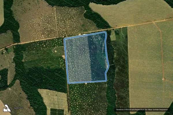 Imagem de satélite de LOTE 605, GLEBA 02, PA MACHADINHO - LOTE 605 em Machadinho D'Oeste - RO