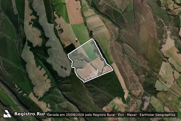 Imagem de satélite de Fazenda Chapada Santo Antonio - Parte 3 - Parcela 1 em Jaguariaíva - PR