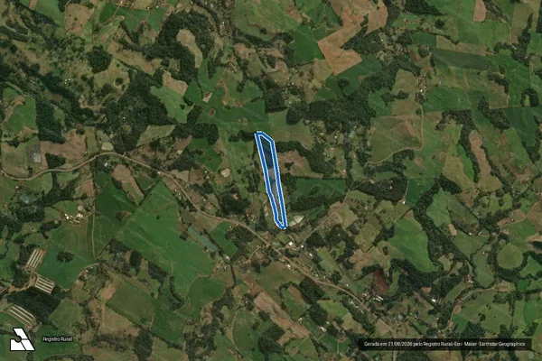 Imagem de satélite de Parte do Lote Rural N° 36 - Parte 1 em São Miguel do Oeste - SC