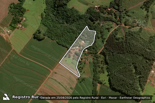 Imagem de satélite de Lote Rural nº 42-C ? Gleba nº 04 ? Colônia São Francisco - Lote Rural nº 42-C em Santa Tereza do Oeste - PR