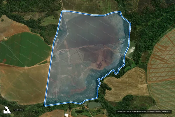 Imagem de satélite de Itacambira - Parcela 1 em Carandaí - MG