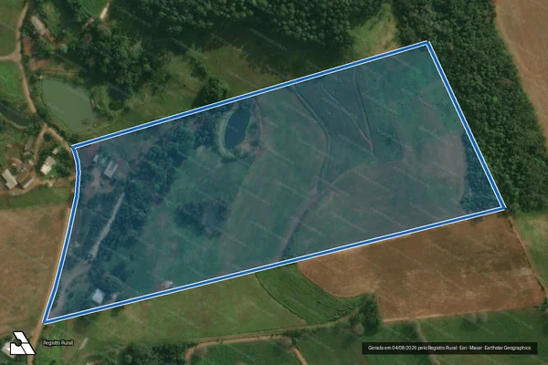Imagem de satélite de Parte do Lote Rural nº 4 - PARCELA A em Tunápolis - SC