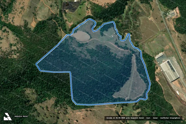 Imagem de satélite de Fazenda da Barra - Coruja em Nova Era - MG
