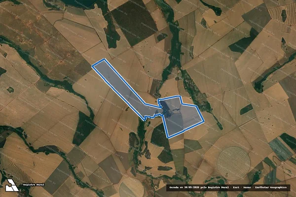 Imagem de satélite de FAZENDA BELA VISTA, PARTE DA FAZENDA DO PRAIÃO - FAZENDA BELA VISTA em Capinópolis - MG