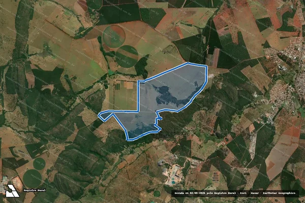 Imagem de satélite de FAZENDA DO POÇO - ÁREA 04 em Papagaios - MG