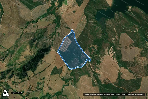 Imagem de satélite de FAZENDA UIRAPURU em Pedregulho - SP