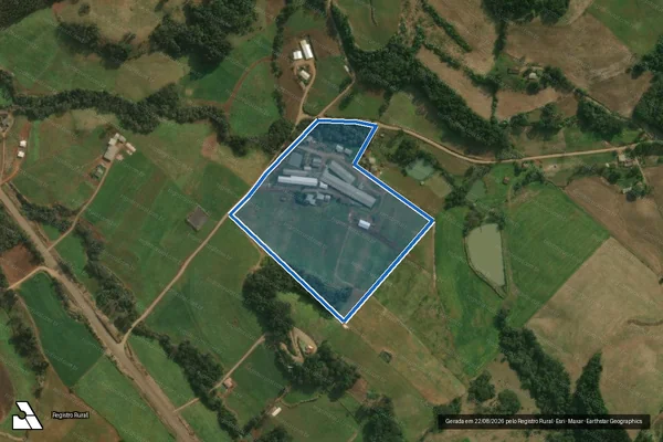Imagem de satélite de Parte do Lote Rural n° 46 - PARCELA 02 em Paraíso - SC