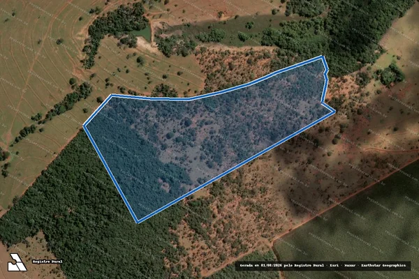 Imagem de satélite de Fazenda Tres Barras ? Corrego dos Varoes - GLEBA 02 em Prata - MG