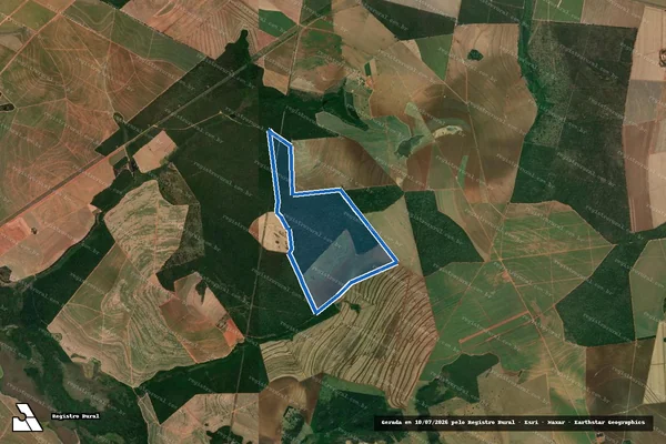 Imagem de satélite de Fazenda Faveiral Gleba B em Ribeirão Bonito - SP