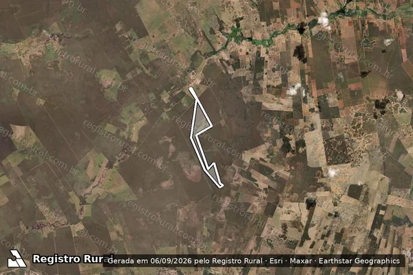 Imagem de satélite de Fazenda Esperança III - Parte 3 em Sebastião Laranjeiras - BA
