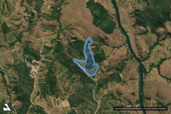 Imagem de satélite de Fazenda Areias/Tornas - Parcela 1 em Leandro Ferreira - MG