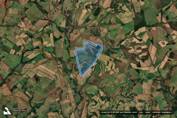 Imagem de satélite de FAZENDA ÁGUA SANTA - Parte 1 em Sales Oliveira - SP