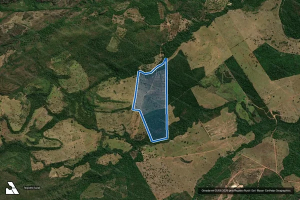 Imagem de satélite de SÍTIO COLINA VERDE - Matrícula 077 em Juscimeira - MT