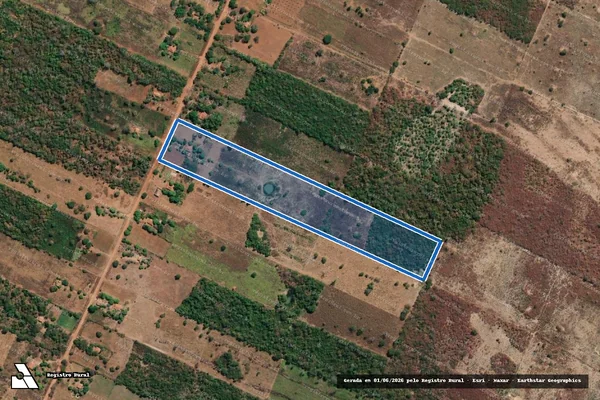 Imagem de satélite de LOTE 08, Q04 ? AGROVILA ? PA SÃO VICENTE - Gleba 08 em Flores de Goiás - GO