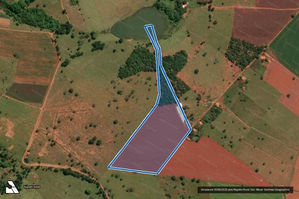 Imagem de satélite de FAZENDA CHAPADA DAS PERDIZES - PARTE 02 em Douradoquara - MG