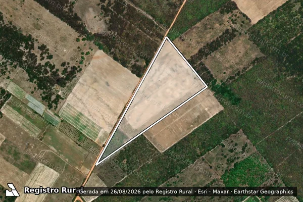 Imagem de satélite de PROJETO DE ASSENTAMENTO OZIEL ALVES - LOTE 82 - Parte 1 em Mossoró - RN