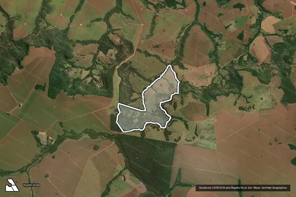 Imagem de satélite de FAZENDA FORTALEZA SERRA NEGRA - 001 em Quirinópolis - GO
