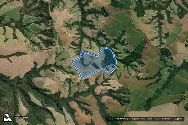 Imagem de satélite de Cabana Rancho Alegre I - Matrícula 104 em Arapoti - PR