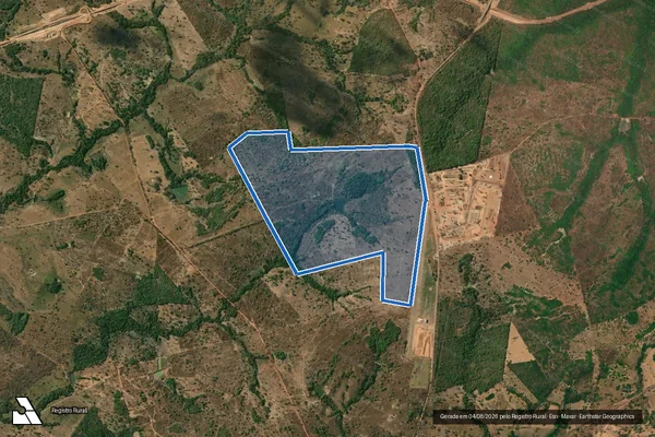 Imagem de satélite de FAZENDA CAIÇARA OU MONJOLO - Parte 1 em Santa Terezinha de Goiás - GO