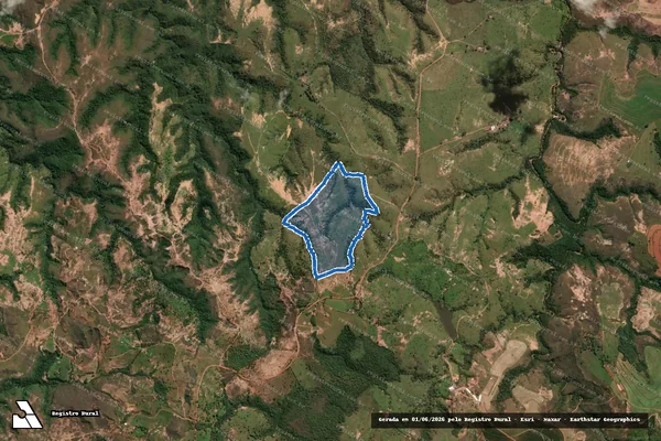 Imagem de satélite de Fazenda Buriti, Olaria e Corguinhos - Parte 3 em Tiros - MG