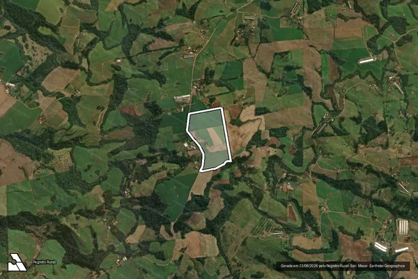 Imagem de satélite de Uma Área de Terras - 02 em Descanso - SC