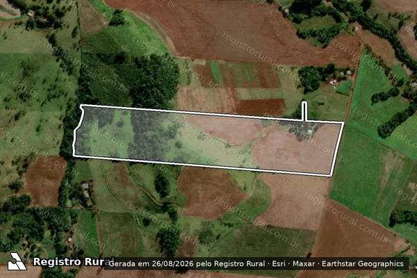 Imagem de satélite de Lote 443 ? Projeto de Assentamento Marcos Freire - Matrícula L443 em Rio Bonito do Iguaçu - PR