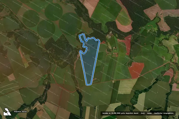 Imagem de satélite de Tiriri Parte da Fazenda Palmeiras - Parte 1 em Laguna Carapã - MS