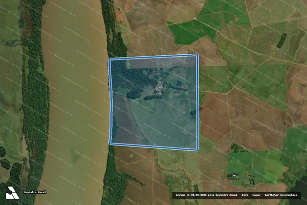 Imagem de satélite de Granja São Roque - Parte 1 em São Borja - RS
