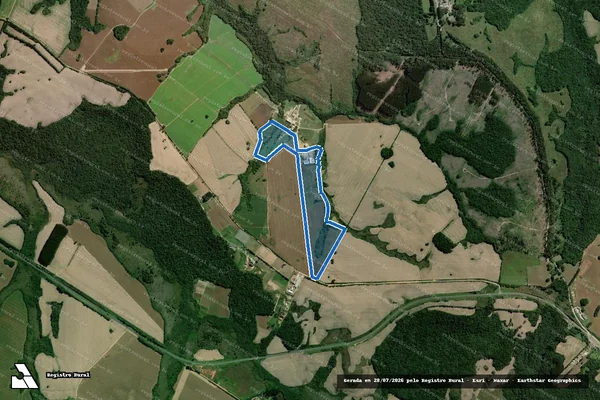 Imagem de satélite de Fazenda Serrana - Parte B em Palmeira - PR